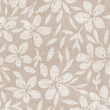 Linen Leaf Natur – Lett preget voksduk med bladmotiv, nærbilde