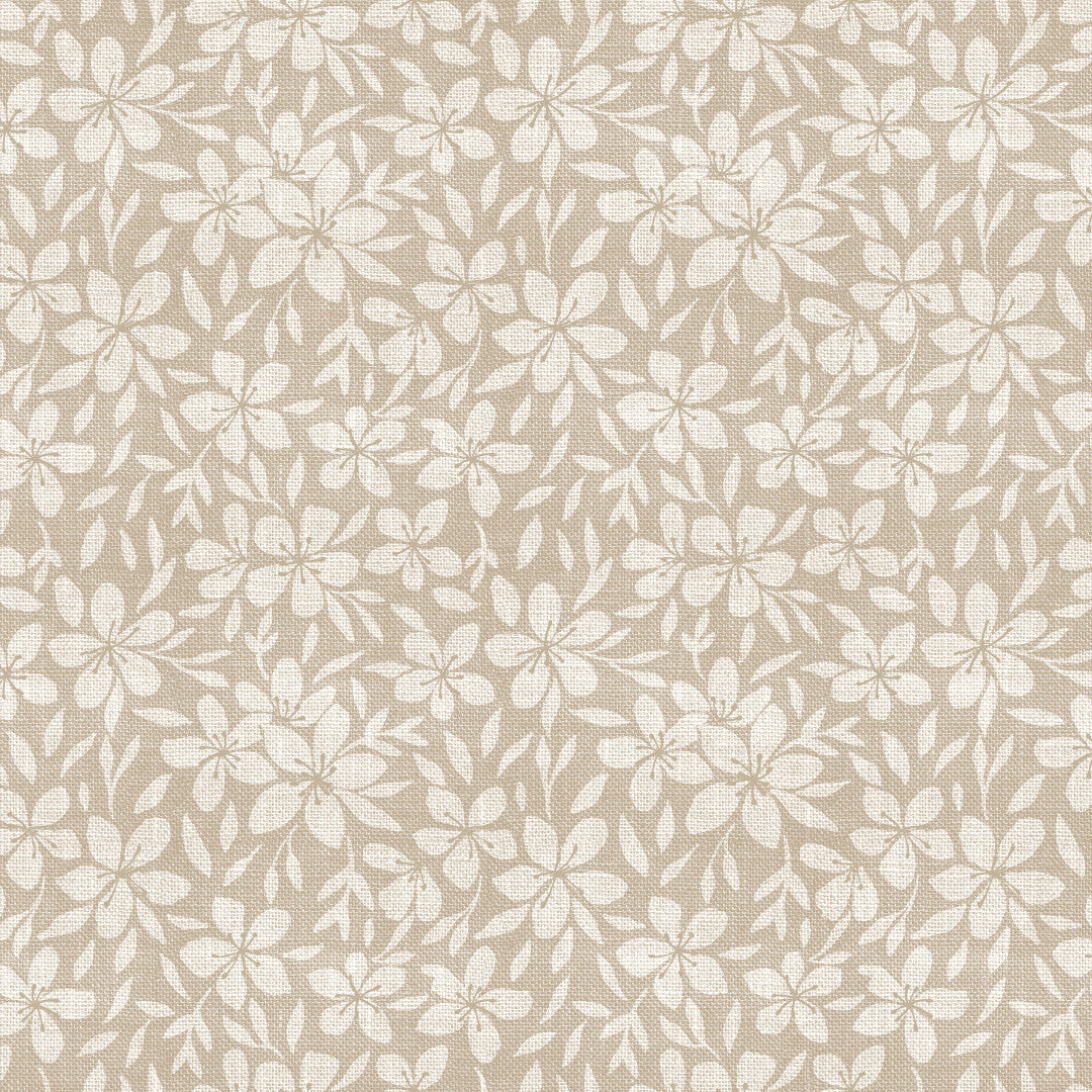 Linen Leaf Natur – Lett preget voksduk med bladmotiv, mønster