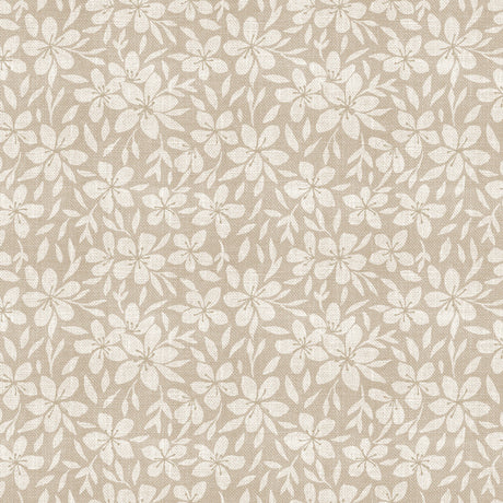 Linen Leaf Natur – Lett preget voksduk med bladmotiv, mønster