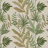 Lino Verdea – Akrylduk med botanisk mønster i elegant linlook, mønster 2