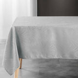 Lolly Grey – Damaskduk med grafisk vevd mønster – 140 x 240 cm