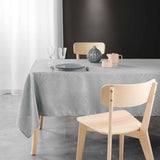 Lolly Grey – Damaskduk med grafisk vevd mønster – 140 x 240 cm, miljø