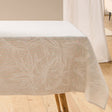 Lorenza – Bordduk i linlook med stort bladmønster – 140 x 240 cm