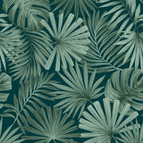 Malawi Vert - Voksduk med grafisk palmebladmønster mønster