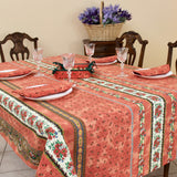 Marat Tradition Oransje – Rektangulær akrylbelagt provenceduk 150 x 250, miljø