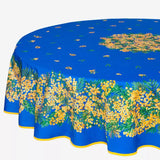 Mimosa Blå – Rund provenceduk Ø 180, nærbilde