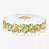 Mimosa Hvit – Rund provenceduk Ø 180