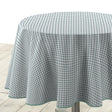 Mini Vichy Sage – Rund voksduk med ruter Ø 155 cm