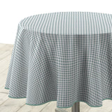 Mini Vichy Sage – Rund voksduk med ruter Ø 155 cm