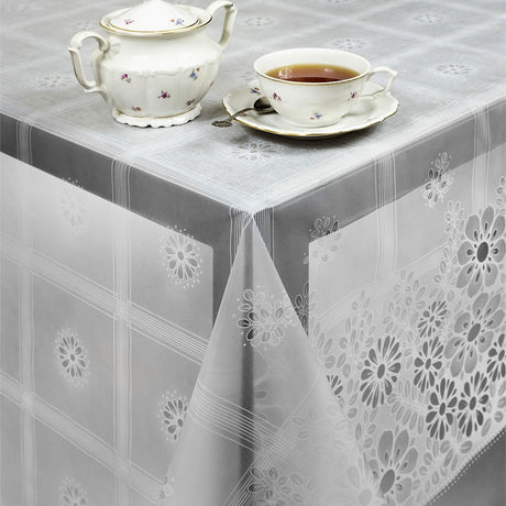 Moderne Blomst – Gjennomsiktig voksduk med trykk