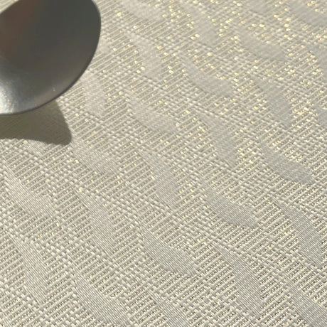 Munch Oro Gullblad – Elegant akrylduk med lurex i gull, 180 cm bred