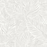 Nanda Grå – Akrylduk med myke palmeblader mønster