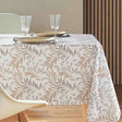 Nedelia Natural - 145 x 240 cm rektangulær duk med bladmønster