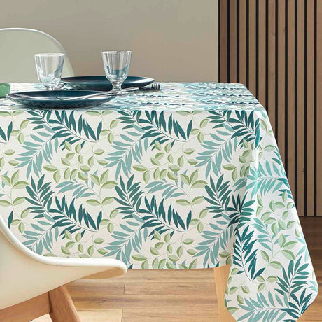 Nedelia Sage - 145 x 240 cm rektangulær duk med bladmønster
