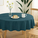 Nelson, ensfarget rund bordduk Ø 180, blågrønn