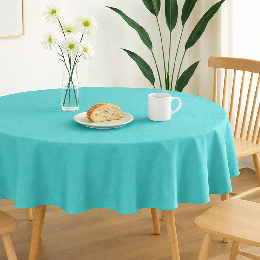 Nelson, ensfarget rund bordduk Ø 180, Celadon