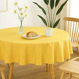 Nelson, ensfarget rund bordduk Ø 180, Gul