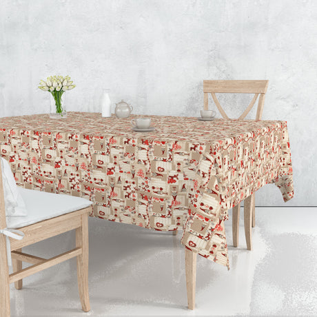 Nissehjerte – Juleakrylduk i nordisk julepatchwork, miljø