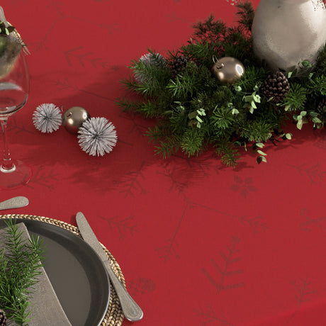 Engholm Noel damaskvevd juleduk, rød - 150 x 420 cm