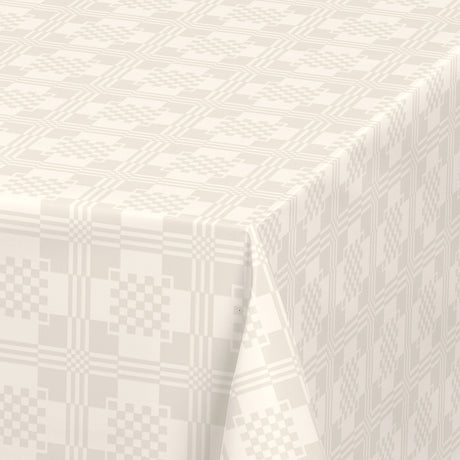 Nordfavn Adamascado Positivo Offwhite – Voksduk med klassisk mønster, hjørne