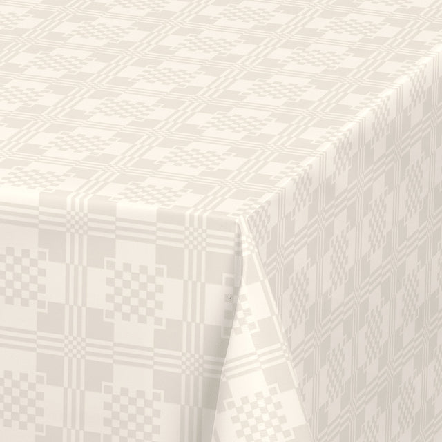 Nordfavn Adamascado Positivo Offwhite – Voksduk med klassisk mønster, hjørne