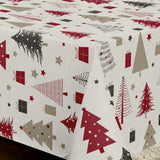 Nordfavn Arbres de Noël – Julevoksduk med juletrær og gaver