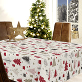 Nordfavn Arbres de Noël – Julevoksduk med juletrær og gaver, miljø