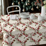 Nordfavn Bessie – Juleakrylduk med røde bær og grønne greiner, miljø