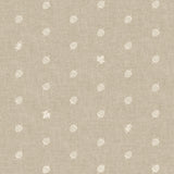 Nordfavn Bolota Beige – Voksduk med eikenøtter og blader i lintrykk