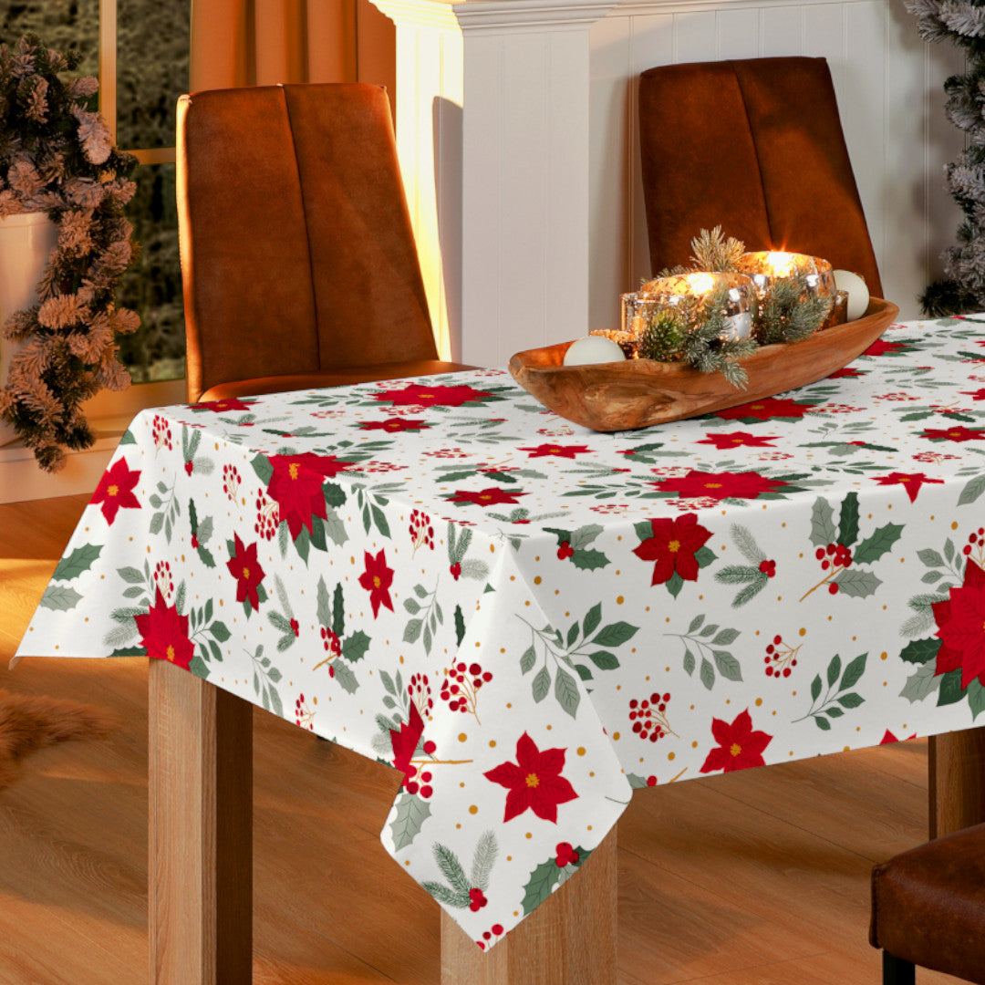 Nordfavn Christmas Joy – Julevoksduk med julestjerner, miljø