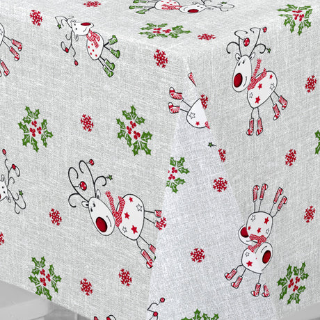 Nordfavn Ciervos Navidad – Julevoksduk med søte reinsdyr