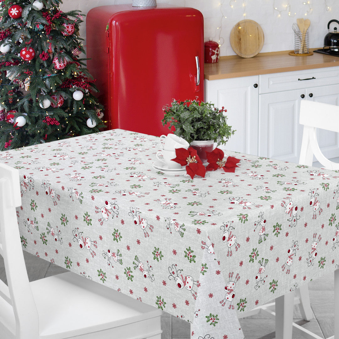 Nordfavn Ciervos Navidad – Julevoksduk med søte reinsdyr, miljø