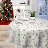 Nordfavn Ciervos Navidad – Rund julevoksduk med søte reinsdyr