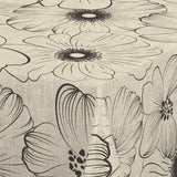 Nordfavn Cologne Beige – Voksduk med strekblomst i lintrykk, hjørne