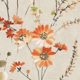 Nordfavn Cristel – Akrylduk med ville blomster i varme høstfarger, nærbilde