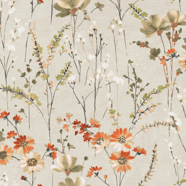 Nordfavn Cristel – Akrylduk med ville blomster i varme høstfarger