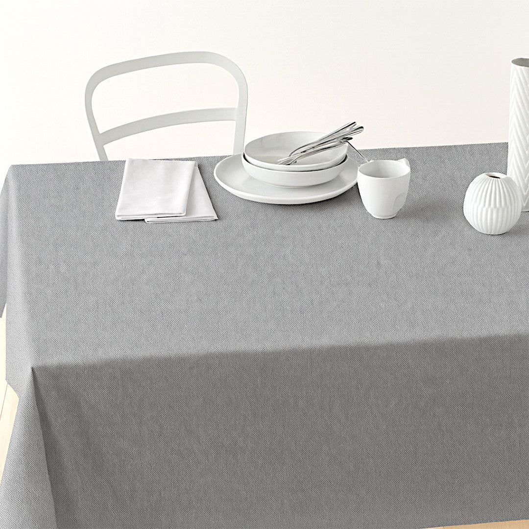 Nordfavn Dean Duegrå – Ensfarget akrylduk i linlook