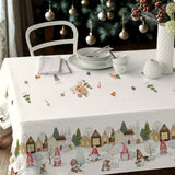 Nordfavn Elf – Juleakrylduk med vinterby og nisser, miljø