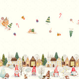 Nordfavn Elf – Juleakrylduk med vinterby og nisser, mønster