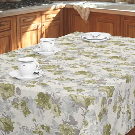 Nordfavn Elisabeth Grønn – Voksduk med klassisk blomstertrykk miljø