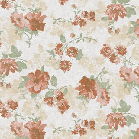 Nordfavn Elisabeth Rosa – Voksduk med romantisk blomstertrykk