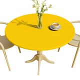 Nordfavn Uni Empire Gul – Ensfarget rund voksduk med strikk