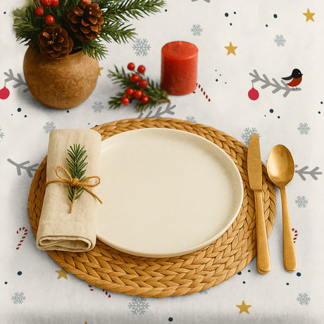 Nordfavn Eve – Juleakrylduk med små fugler og greiner