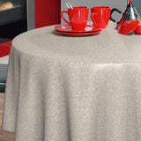 Nordfavn Fine Weave Linen – Pregede runde voksduker med strikk med diskret tekstiluttrykk
