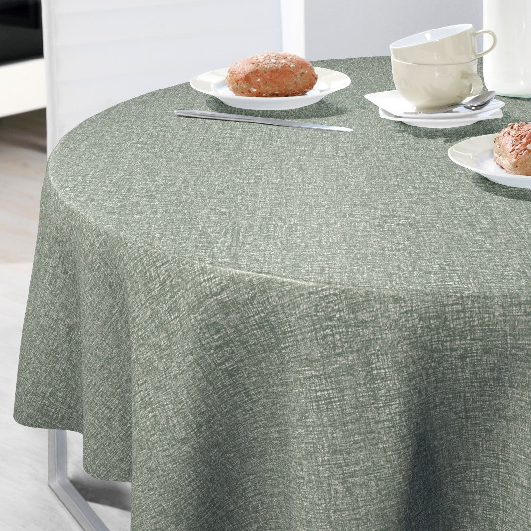 Nordfavn Fine Weave Moss – Pregede runde voksduker med strikk med diskret tekstiluttrykk