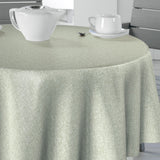 Nordfavn Fine Weave Sage – Glatt runde voksduker med strikk med diskret tekstiluttrykk