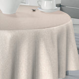 Nordfavn Fine Weave Sand – Glatt runde voksduker med strikk med diskret tekstiluttrykk