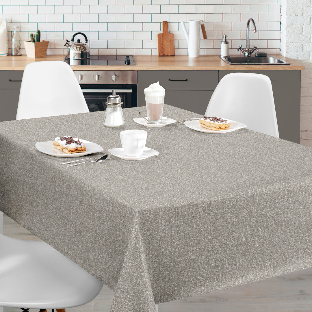 Nordfavn Fine Weave Stone – Preget voksduk med diskret tekstiluttrykk, miljø