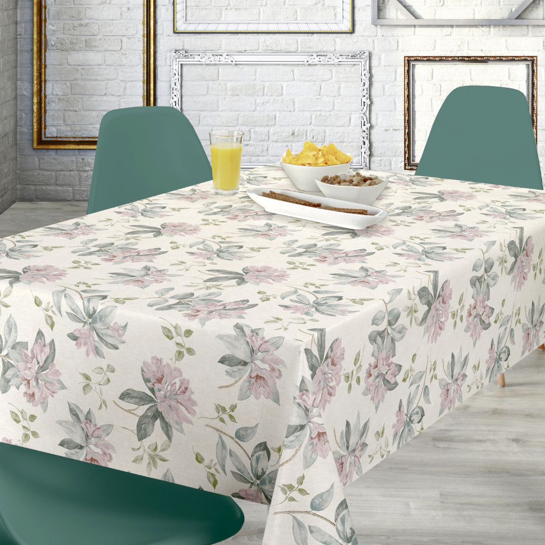 Nordfavn Fruehling Rosa – Voksduk med mykt blomstertrykk miljø