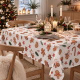 Nordfavn Gingerbread Lyst linlook – Julevoksduk med pepperkaker, miljø